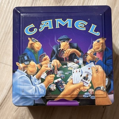 Vintage 1994 Joe Camel Poker Set Chips 2 Decks Of Playing Cards