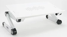 WORKEZ Adjustable Laptop Stand - Height & Cooling, Foldable, WEXL-XL-WHITE