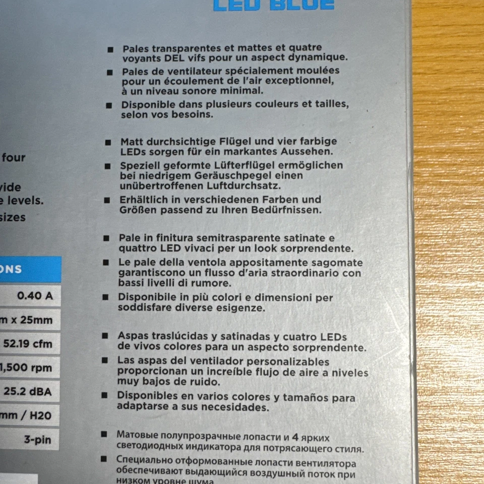 Ventilador PC Corsair AF 120 LED Azul Alta Presión Estática 120mm CO-9050015-BLED Foto 4 de 4