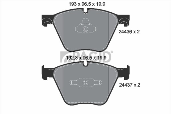 Bremsbelagsatz Scheibenbremse Pagid T1792N FüR BMW 7Er F01 F02 F03 F04 5Er F07 1-image