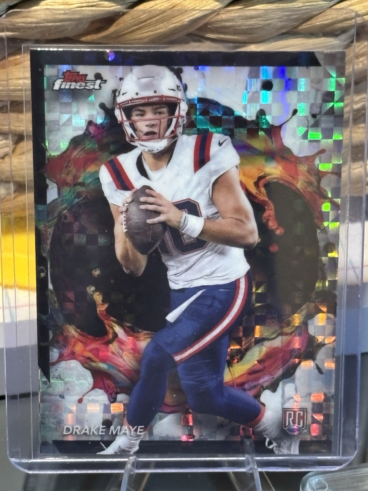 2024 Topps Finest - Rare Drake Maye #248 Checkerboard Refractor (RC)!!! MVP MINT