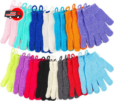 15 Pairs Exfoliating Spa Bath Glove Shower Soap Clean Hygiene Body Scrub Massage