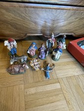 10 starych figurek do szopek Made in Italy Vintage Szopka bożonarodzeniowa Szopka