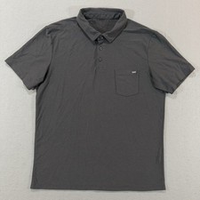 Vuori Polo Shirt Mens Fits M Gray Polo Short Sleeve Performance