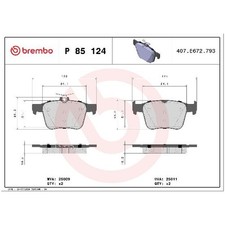 Satz Bremsbeläge 24468761 Bremsklötze hinten für Skoda Superb 4 NZ3 VW Arteon
