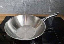 Tupperware Junior Wok Pfanne Bratpfanne Edelstahl 2,3 Liter 24 cm Chef Series