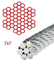 Image of Stainless Steel Wire Rope Cable Rigging 0.3mm To 20mm  7x7/7x19 Balustrade Fence
