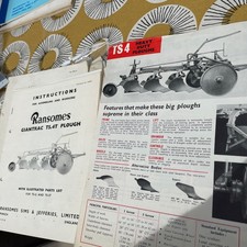 Ransomes Giantrac. TS.4T plough operators & parts 24 page manual & brochure 