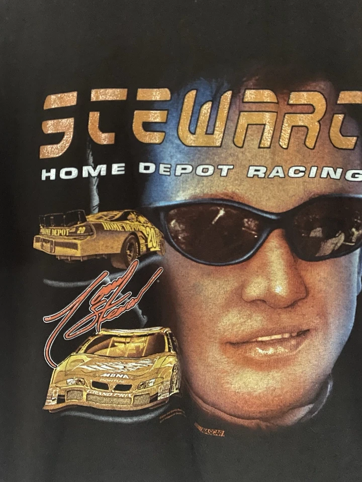 Camiseta De Colección Y2K Tony Stewart #20 Home Depot Nascar Racing Para Hombres M Estampado Pegajoso Foto 2 de 4