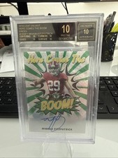 2018 Minkah Fitzpatrick Leaf Valiant Here Comes The Boom BGS 10 & 10! Auto /60