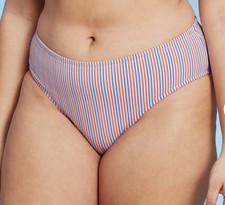 Xhilaration Women’s Plus  Bikini Swim Bottoms Red White Blue Stripes 20W/22W NWT