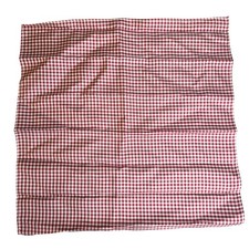 100 Silk Gingham Pocket Square Handkerchief Red White