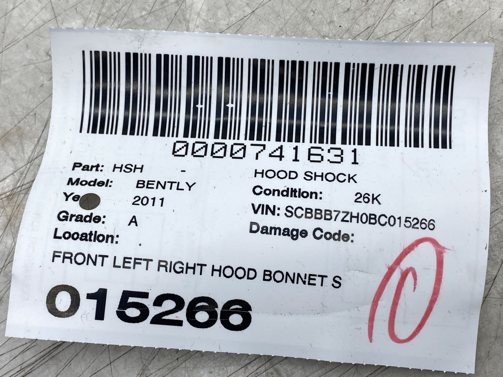 2010-2020 BENTLEY MULSANNE OEM FRONT LEFT RIGHT HOOD BONNET SHOCK LIFT STRUT SET