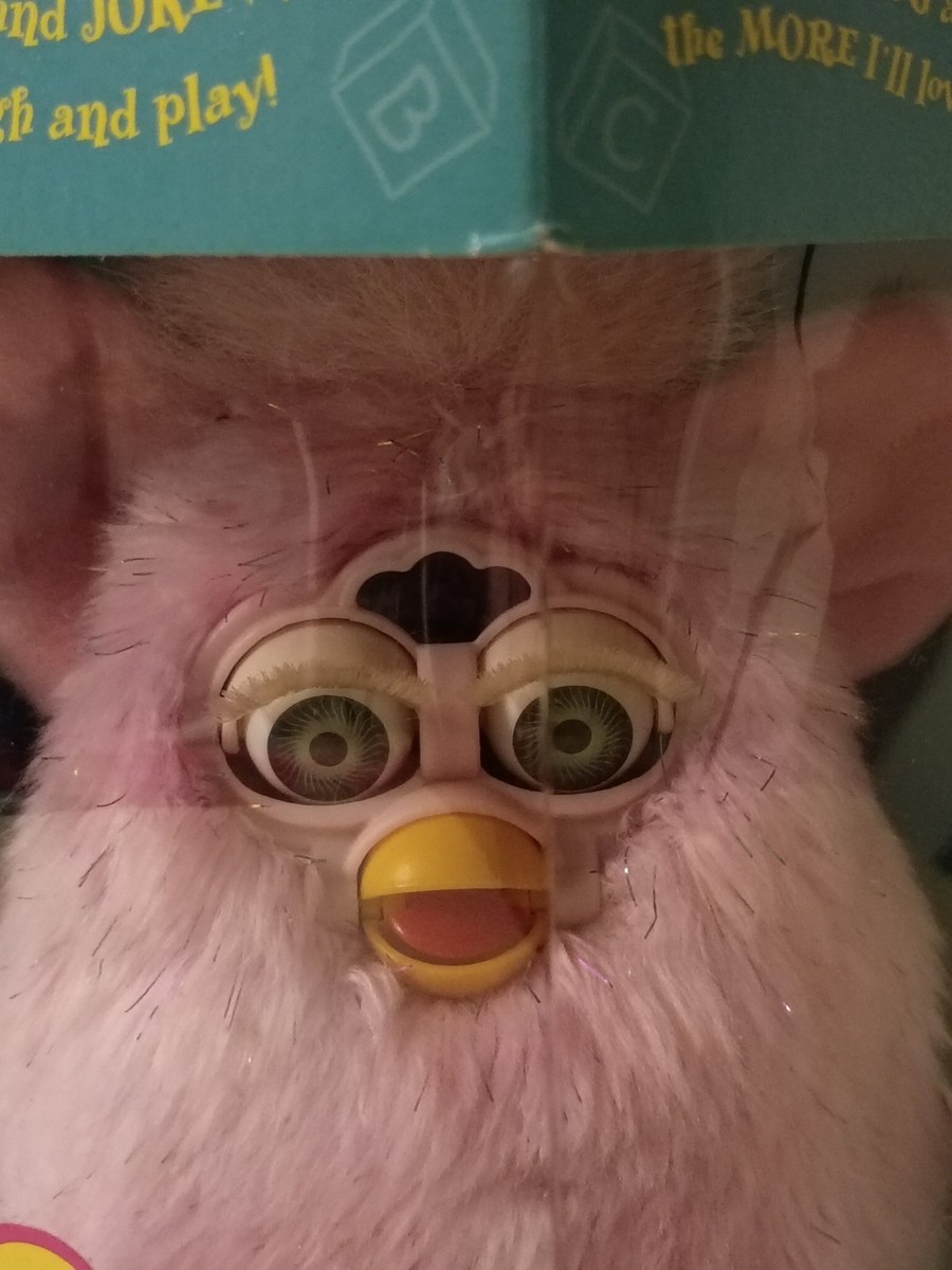 Vintage 1999 Pink Crystal Sparkle Furby Baby Ultra Rare HTF New