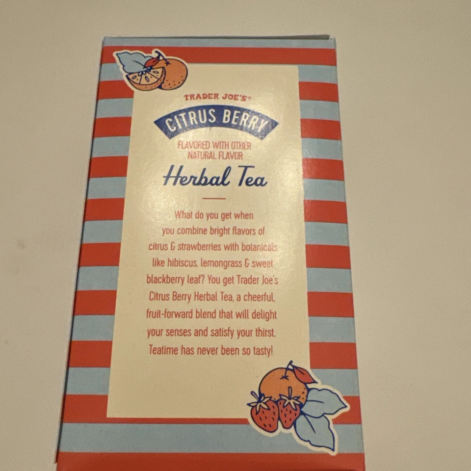2 Pack Trader Joe's Citrus Berry Herbal Tea 20  Bags Per Pack LIMITED Hot/Cold - Image 3 of 4