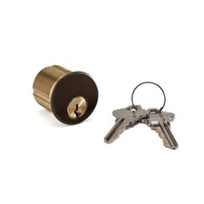Cilindro de mortaja de 1-1/4" llave Schlage 'C' de 5 pines - llave similar - bronce oscuro