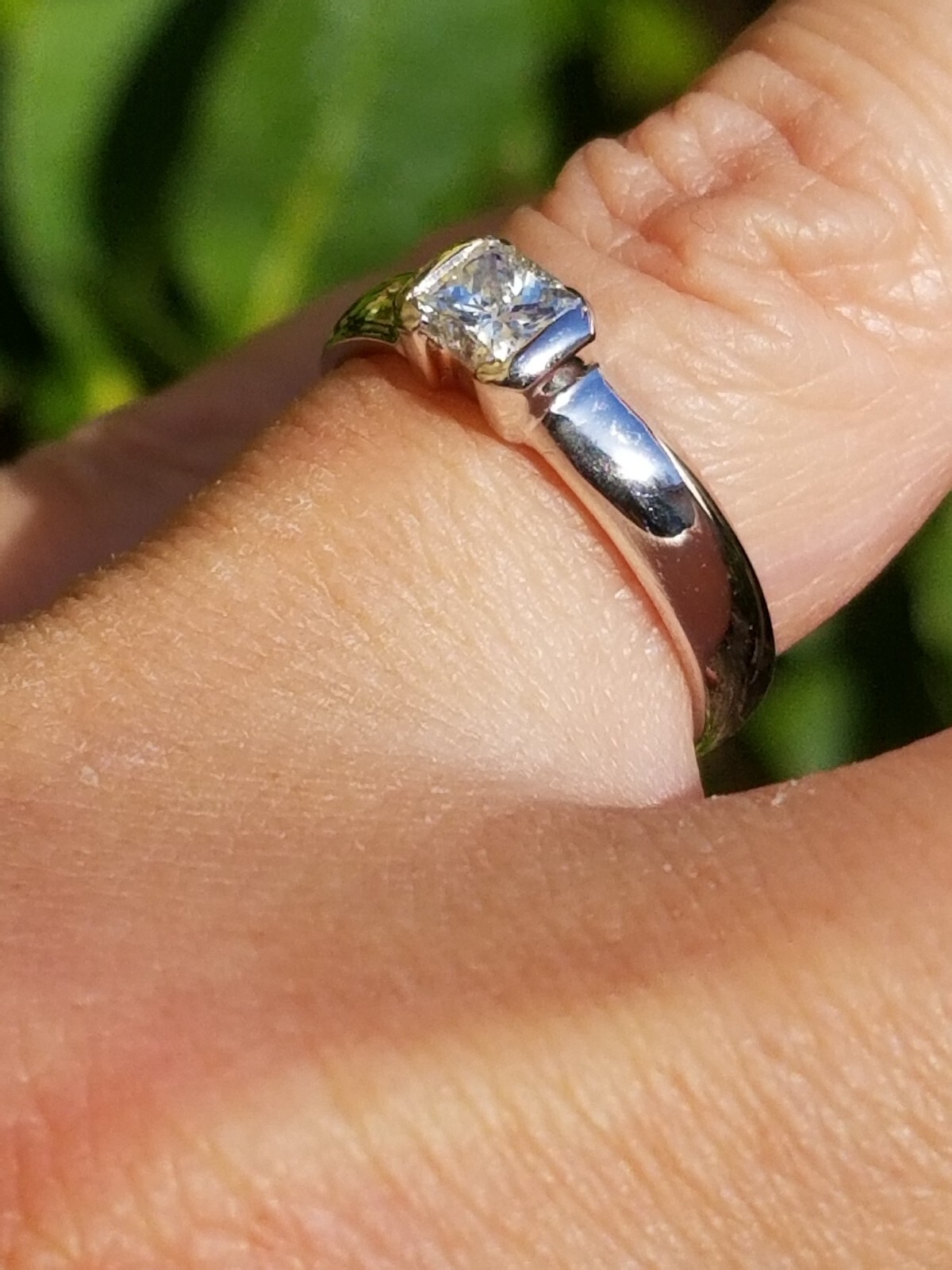 Beautiful Princess Solitaire Natural Diamond 14k … - image 12