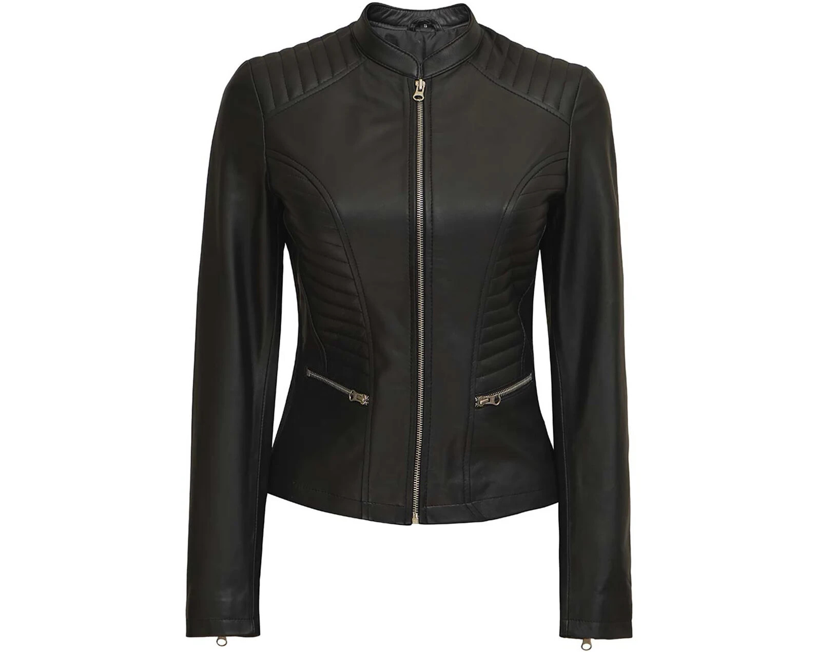 Women Black Leather Jacket, Biker Motorcycle Jacket