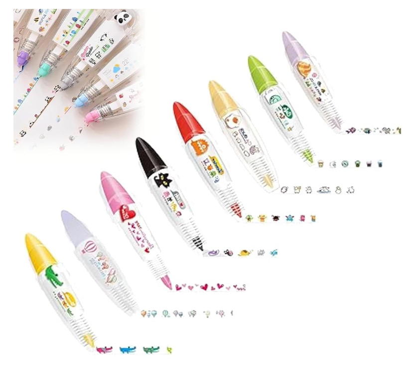 Humorous DIY Cute Animals Press-Type Decorative Pen Set with Infinite Designs