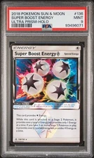 2018 Pokemon S&M Super Boost Energy Prism Star HOLO Ultra Prism #136 PSA 9 MINT