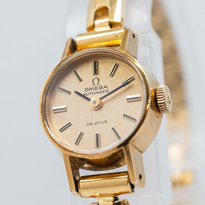 **Working! Needs Service** Vintage OMEGA De Ville Cal.661 Automatic Gold Women's
