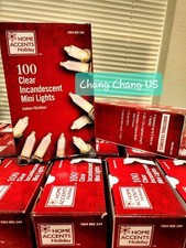 Home Accents 100 Clear Incandescent Mini Lights Green Wire 21 Ft