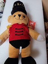 NEW FAO Schwarz Medium Soldier Bear Plush in Uniform 19" P36 