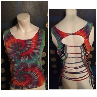 tie dye shirt cut up
