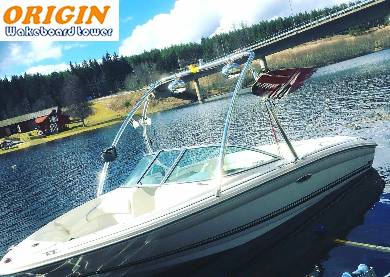 Origin Advancer Wakeboard Tower Polished +Reborn Pro+ Knee/Wakeboard Tower Rack