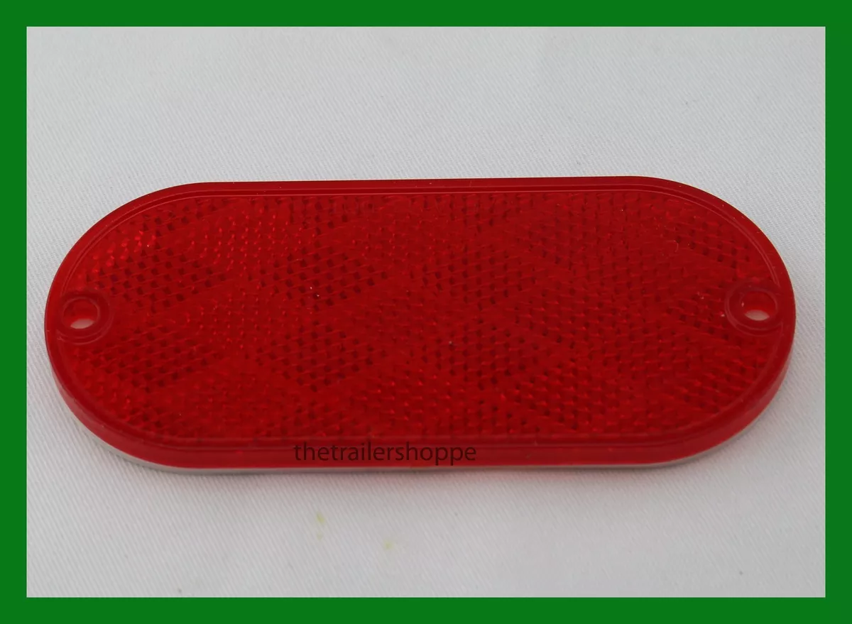 Red Oval Stick-On Reflectors, 2-Pack