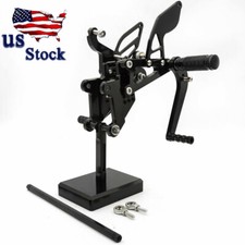 CNC Black Adjustable Foot pegs Rearsets For Yamaha R6 2003 2004 2005 Motorcycle
