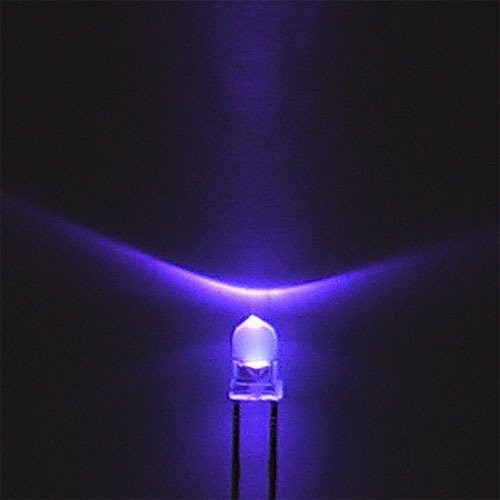 50pcs F3 3mm Round Ultra Violet LED UV Light 395-400nm Purple Lamp