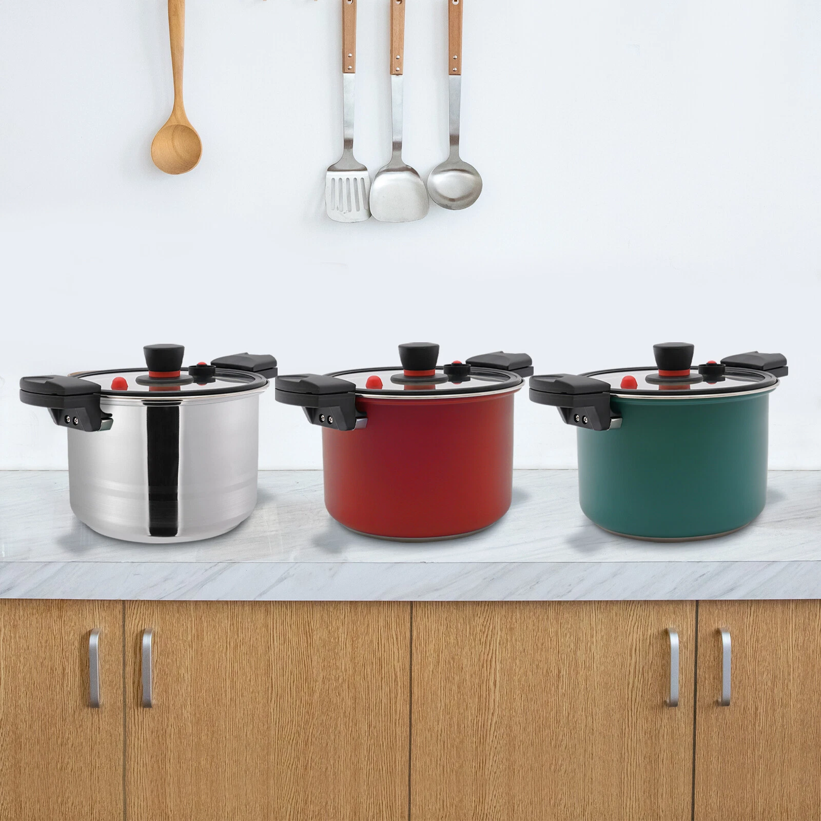 7L Pressure Pot 201 Stainless Steel Pressure Cooker KPA Micro Pressure 60Kpa