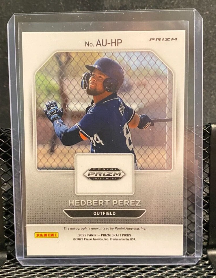 Hedbert Perez 2022 Prizm Draft Picks Silver Auto - Brewers - Image 2 of 2