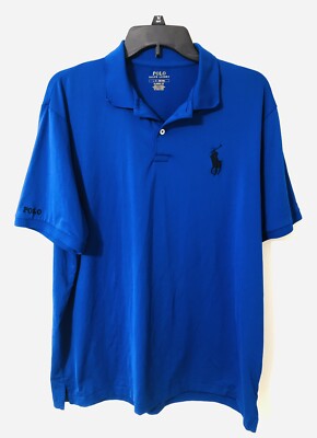 royal blue and black polo