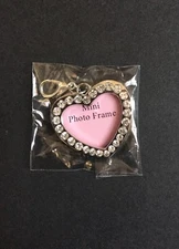 SILVER HEART SHAPED PET ID TAG BLING RHINESTONES CAT DOG COLLAR TAG CHARM