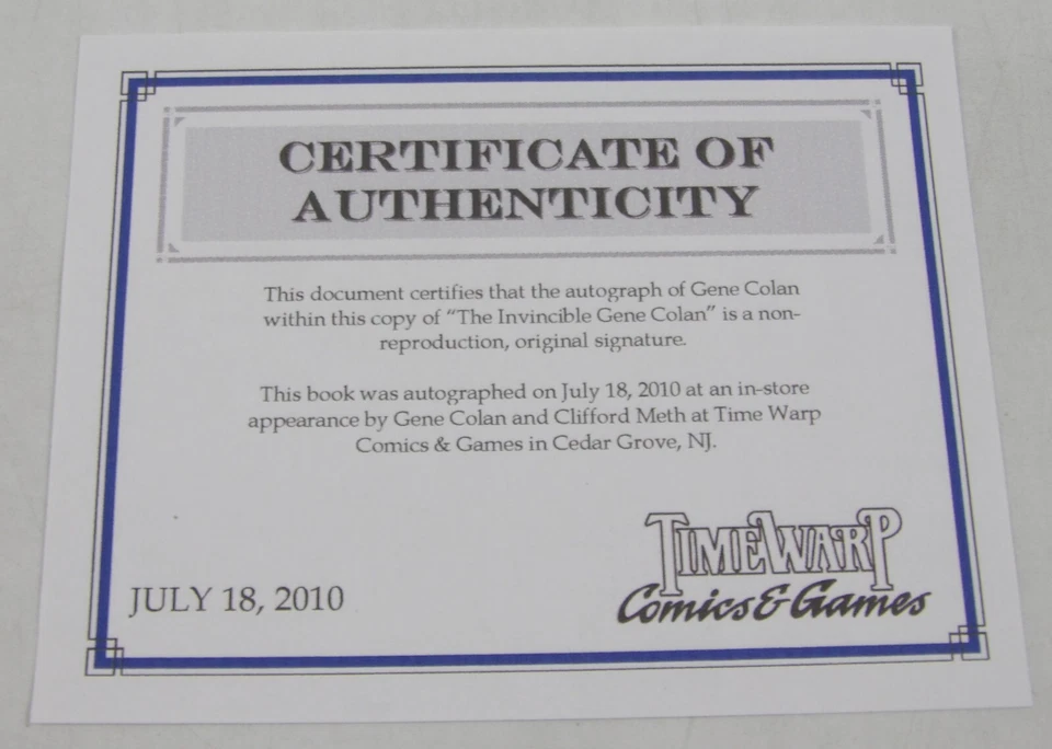 The Invincible Gene Colan HC VF/NM signed w/ COA - Marvel - Daredevil - Iron Man - Image 2 of 4