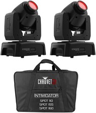 2 Chauvet Intimidator Spot 110 Compact LED Moving Head Lights CHS-1XX Carry Bag