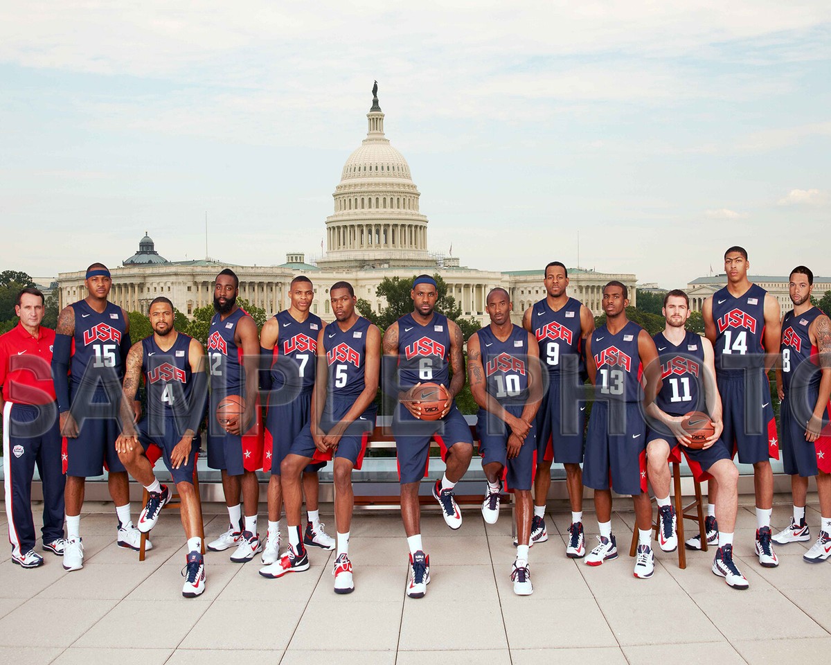 2012 USA OLYMPIC BASKETBALL KOBE BRYANT LEBRON JAMES TEAM 8X10