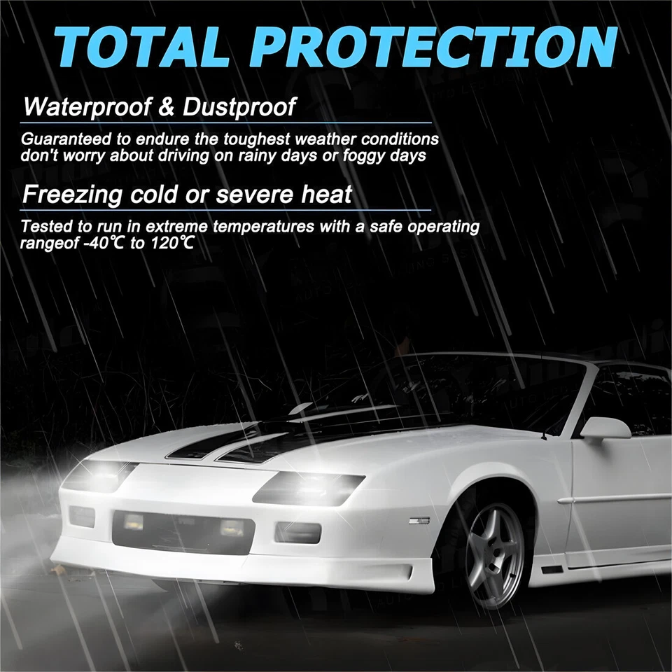 4 шт светодиодных фар дальнего света 4x6 дюймов для пикапа Nissan 720 200SX купе 1983-1986 - Изображение 4 из 4