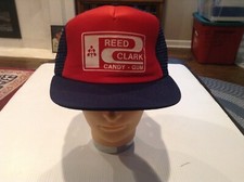 VTG Reed Clark Candy - Gum Mesh Trucker Baseball Hat SZ M/L - Super Cool