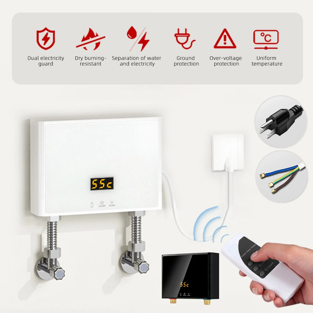 5500W Electric Instant Hot Water System Under Sink Shower Water Heater  Remote AU | eBay