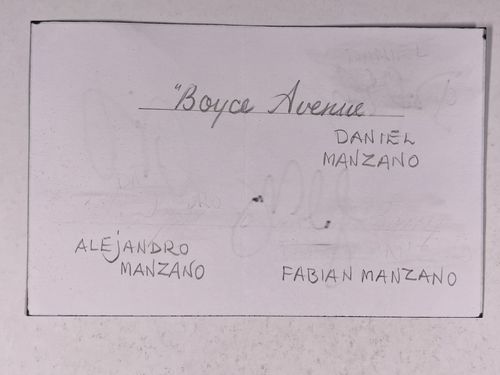 Boyce Avenue Signé Carte Original Autographes Alejandro Manzano Daniel Fabian - Photo 2 sur 12