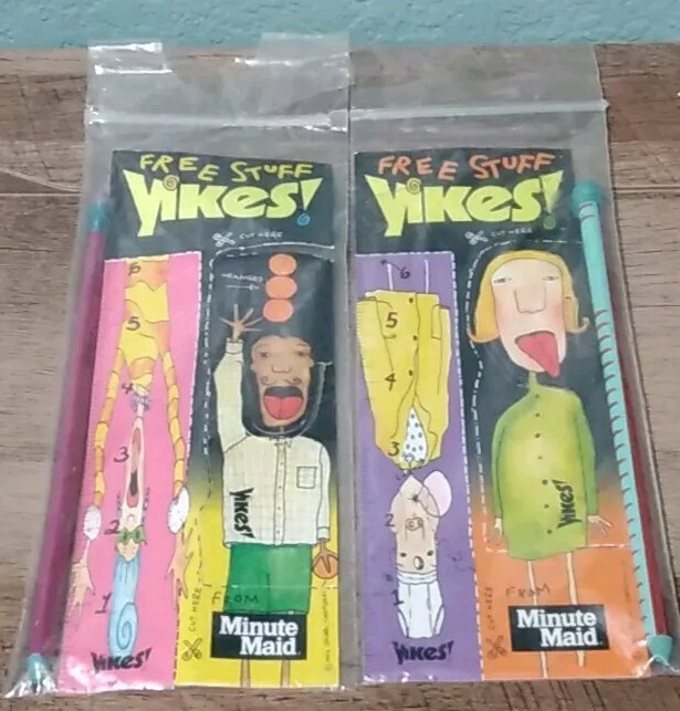 2 Vtg Free Stuff Yikes! Minute Maid Promo Collectable HB 2 Lead