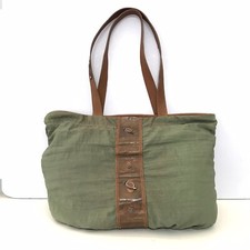 Borsa Vintage da donna verde da spalla grande lunga da viaggio etnica con pietre