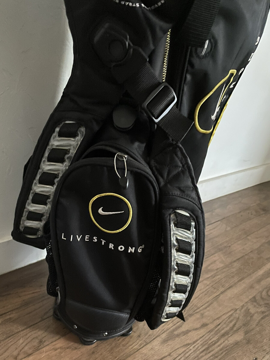 Nike ゴルフバッグ ブラック/イエロー Nike Golf Bag Livestrong Lance Armstrong 5 Way Golf Bag With