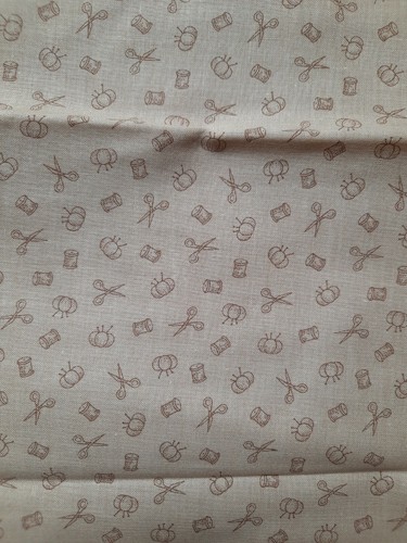 Cranston Fabric VIP Print 44" X 37" Cotton Sewing Supplies Print Beige Tan