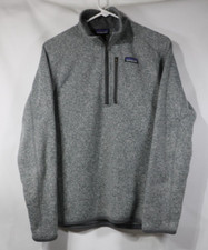 Patagonia Better Sweater Men's Small 1/4 Zip Gray Fleece Pullover