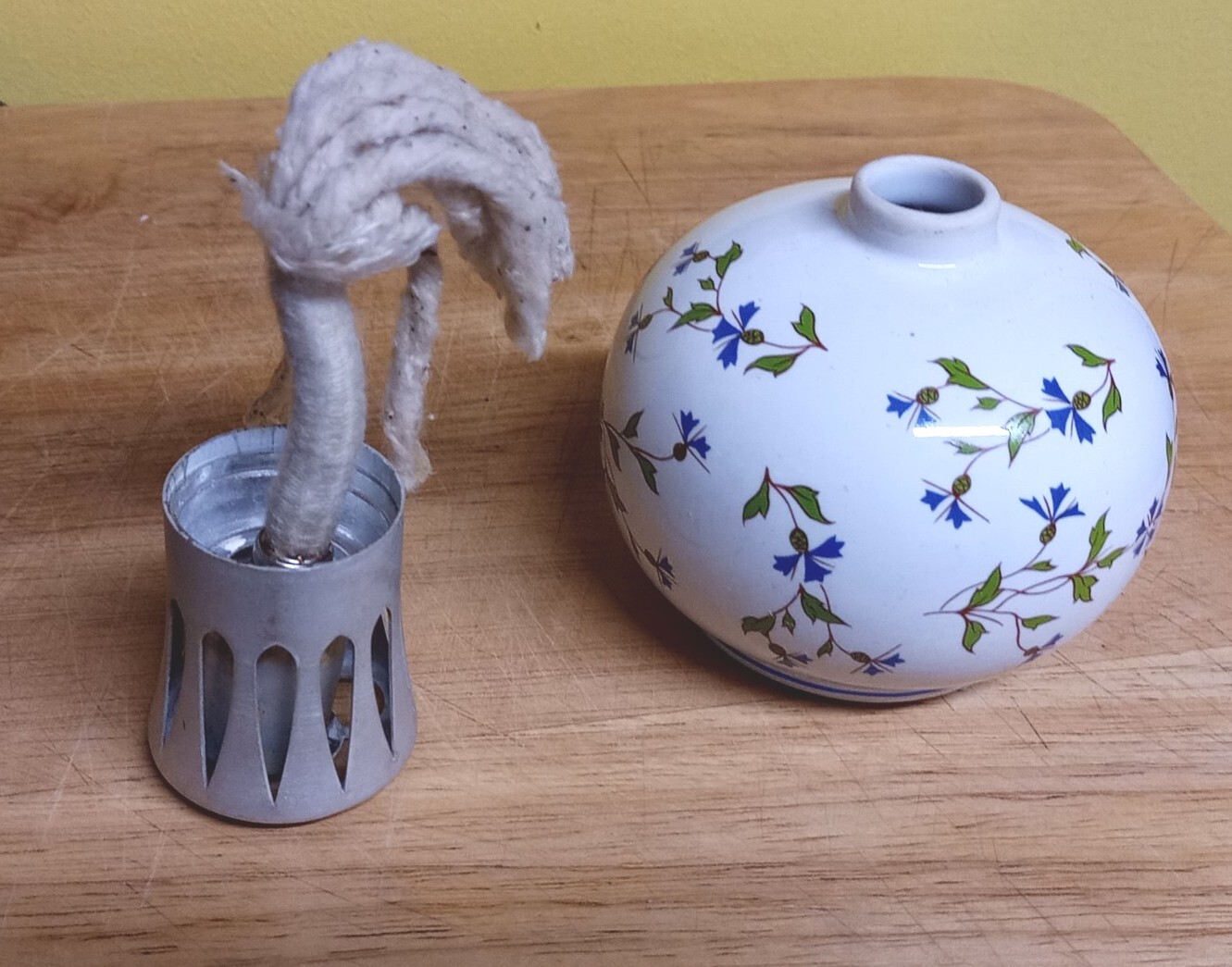 Vintage Essential Oil Diffuser, Made In France, 5" Tall, Porcelain Base