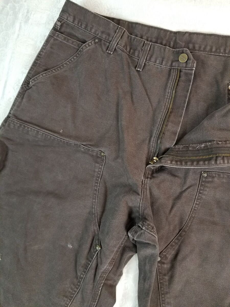 Vtg Carhartt Double Knee Work Pants 44x30 *42x28 Brown Vtg Carhartt Double Knee Work Pants 44x30 *42x28 Brown